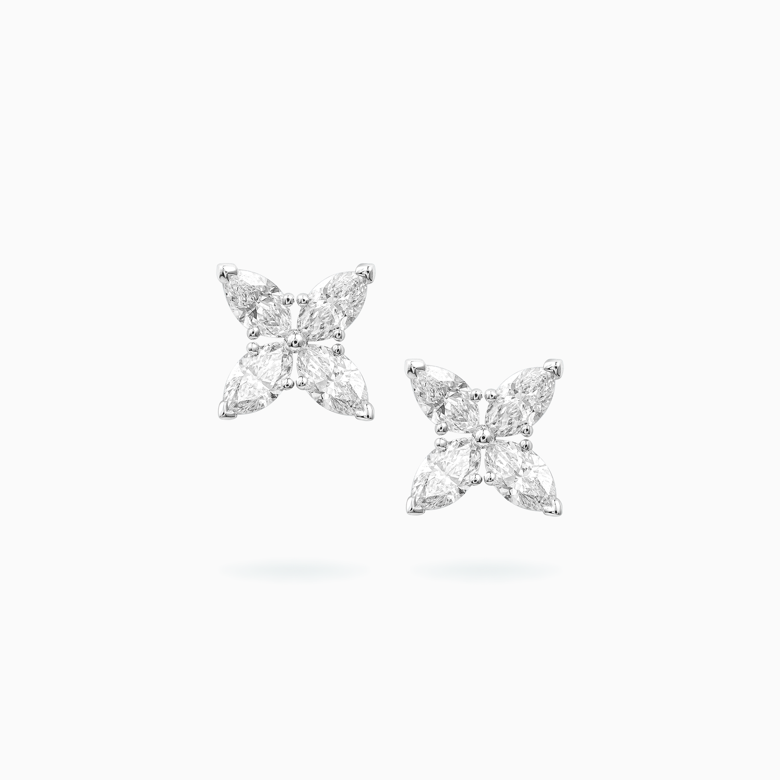 18K White Gold Diamond Earrings