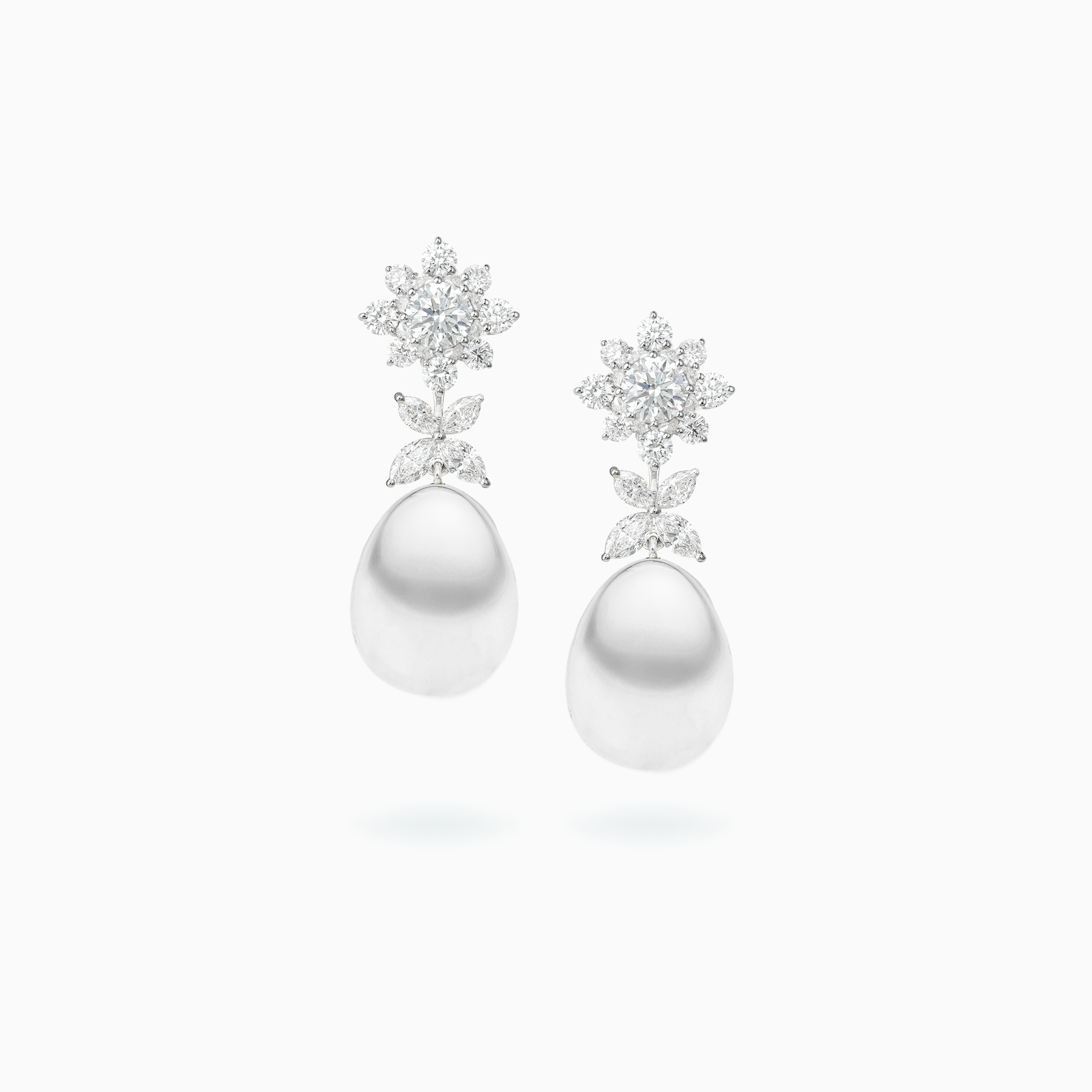 18K White Gold Diamond Earrings